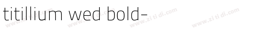 titillium wed bold字体转换